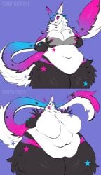 anthro bbw big_breasts breasts chubby cleavage female furry huge_breasts needs_tags overweight saintsucrose tagme thick_thighs weight_gain wide_hips