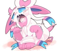 2024 3_toes ambiguous_feral ambiguous_gender blue_eyes blue_inner_ear blush blush_lines bodily_fluids bound bow_(feature) breath colored constricted_pupils digital_media_(artwork) ear_bow ears_down eeveelution feet feral front_view full-length_portrait fur generation_6_pokemon hi_res kemono leg_markings looking_pleasured mammal markings masturbation monotone_tail multicolored_body multicolored_fur nettsuu nintendo open_mouth pink_body pink_ears pink_fur pink_tail pink_tongue pivoted_ears pokemon pokemon_(species) portrait pupils quadruped restrained_arms restrained_legs self-bondage sex_toy shaded simple_background simple_shading sitting small_pupils socks_(marking) solo sweat sylveon tail tears tears_of_pleasure toes tongue two_tone_body two_tone_fur vibrator white_background white_body white_fur