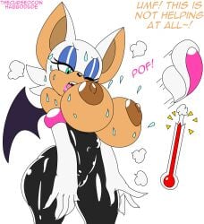 breasts breasts_out rouge_the_bat sega sonic_(series) sonic_the_hedgehog_(series) sweat