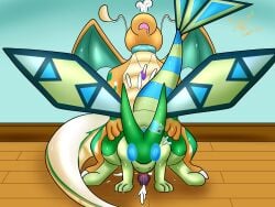 4:3 absurd_res anthro borealis_(whiteknightdragonite) doggy_style dragonite duo ejaculation feral flygon from_behind_position generation_1_pokemon generation_3_pokemon hi_res male male/male nintendo orgasm pokemon pokemon_(species) sex sovereign_(whiteknightdragonite) whiteknightdragonite