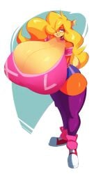 anthro bandicoot big_breasts blonde_female blonde_hair breasts breasts_bigger_than_head breasts_bigger_than_torso cleavage crash_(series) davix-ilustrador female female_furry furry gigantic_breasts huge_breasts hyper_breasts jdwalkrat large_breasts tawna_bandicoot top_heavy