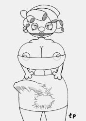 big_balls big_penis brawl_stars bulge_through_clothing clothing futanari lola_(brawl_stars) loopy_lola_(brawl_stars) penis_bulge sketch tanta_bs