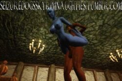 3d animated asari crossover futanari liara_t'soni mass_effect seizuredogs sexlab skyrim tesv the_elder_scrolls