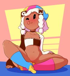 cartoon_network channel-tan dabble dark-skinned_female dark_skin female white_hair