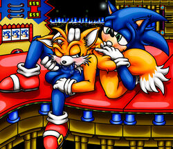 69 2017 absurdres anal anal_fingering anthro balls canine duo erection fellatio fingering fox furry happyanthro hedgehog highres male mammal oral penis sex sonic_(series) sonic_the_hedgehog sonic_the_hedgehog_(series) sonic_the_hedgehog_2 tails yaoi