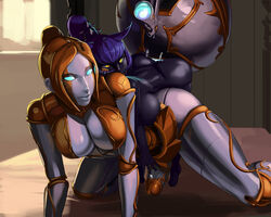 1futa 1girls aka6 anal android breast dickgirl double_penetration futa_with_female futanari huge_cock intersex league_of_legends orianna riot_games robot robot_joints rule_63 sex_toy veigar yordle