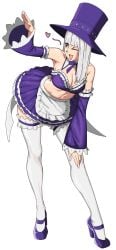2d armwear athletic athletic_female bangs breasts bustier busty capcom crop_top female female_focus female_only full_body hat hourglass_figure ingrid_(capcom) legwear long_hair midnight_bliss miniskirt octavius_dp skirt small_breasts street_fighter street_fighter_6 tagme top_hat wide_hips