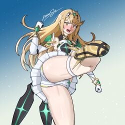 mythra (xenoblade) from xenoblade (series) by novasvr