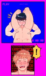 2boys balls big_balls big_penis black_hair blowjob blush blushing brown_hair ganbare!_nakamura-kun!! gay go_for_it,_nakamura-kun!! go_for_it_nakamura head_between_legs hirose_aiki leonelart male_only nakamura_okuto naked nipples no_te_rindas_nakamura!! red_face sucking sucking_penis yaoi
