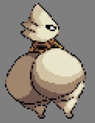1boy anthro ass bottom_heavy bottomless femboy gomu_gyu huge_ass looking_back male nine_sols pixel_art yi_(nine_sols)
