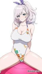 1girls 2d 2d_(artwork) 2d_artwork adult adult_female arm_behind_back belly belly_button big_boobs big_breasts bikini blue-eyed_female blue_eyes blue_hair_ribbon blue_hair_tie blue_ribbon breasts busty busty_female busty_girl cleavage closed_mouth_smile collarbone dayyo_(daydarion/day-chan) digital digital_art digital_drawing digital_drawing_(artwork) digital_media digital_media_(artwork) drawing eyebrows_visible_through_hair female female_focus female_only from_front front_view groin hair_ribbon hair_tie hand_behind_back head_tilt hololive hololive_indonesia inguinal_crease inguinal_ligament large_boobs large_breasts lean_figure legs_apart legs_spread long_hair looking_at_viewer mature mature_female midriff narrow_waist navel one-piece_swimsuit pavolia_reine ponytail ribbon shoulders simple_background sitting skindentation slender_body slender_waist slim_female slim_waist smile smiley_face smiling smiling_at_viewer solo spread_legs spreading_legs spreading_thighs swimsuit swimwear thick_thighs thighs tilted_head top_view upper_body virtual_youtuber vtuber vtuberfanart white-haired_female white_background white_bikini white_hair white_one-piece_swimsuit white_pupils white_swimsuit white_swimwear wide_hips