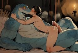 2boys abs age_difference ai_generated anthro anthro_dominating_human anthro_on_human anthro_penetrating anthro_penetrating_human ass bara big_dom_small_sub big_muscles big_pecs big_penis blue_body blush breath carrying carrying_partner chieftain cum cum_drip cum_in_ass cum_inside cum_on_ass cum_on_body cum_on_chest cum_on_penis cum_while_penetrated cumshot daddy ddkk dilf dominant dominant_anthro dominant_male domination duo ejaculation erection fangs french_kiss french_kissing gay handjob holding_partner hug huge_cock huge_muscles huge_pecs human human_on_anthro humansub hunk interspecies intimate kissing kissing_while_cumming kissing_while_penetrated larger_anthro larger_male lizard lizardman male male/male male_focus male_only muscles muscular muscular_anthro muscular_male naked naked_male navel nude older_anthro older_anthro_younger_human older_dom_younger_sub older_male older_man_and_younger_boy older_on_young older_penetrating older_penetrating_younger orgasm pecs penis reptile romantic romantic_couple scalie sex simultaneous_orgasms size_difference smaller_human smaller_male stand_and_carrying_position standing standing_sex submissive submissive_human submissive_male sweat topless topless_male tribal tribal_jewelry worship yaoi younger_human younger_male