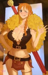 nami (one piece) from one piece by tomoe draws
