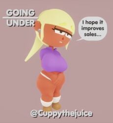 big_breasts blonde blonde-haired_female blonde_female blonde_hair breasts chibi chibi_style cuppythejuice female female_focus female_only going_under jackie_fiasco ponytail short solo solo_female solo_focus tagme wide_hips wide_thighs