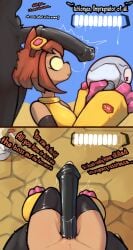 1girls 2_panel_comic absurd_res animal_genitalia animal_humanoid animal_penis anthro bodily_fluids cat_humanoid clitoris comic cum duo english_text equine_genitalia equine_penis erection felid felid_humanoid feline feline_humanoid female first_person_view gameoverse gameplay_mechanics genital_fluids genitals glitch_productions hi_res horsecock humanoid imminent_sex imminent_vaginal jarlium kaboodle_(gameoverse) kit_(gameoverse) machine male male/female mammal mammal_humanoid nervous penis penis_on_head precum robot sex solo text thigh_sex
