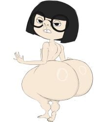 ass_built_separately big_ass big_butt bob_cut bubble_butt disney edna_mode feet flat_chest gilf glasses huge_ass huge_butt shortstack sketch small_breasts stookybum the_incredibles thick_thighs thighs