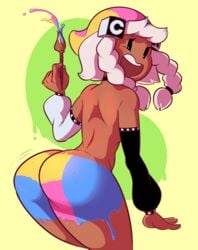 ass body_paint bodypaint cartoon_network channel-tan dabble dark-skinned_female dark_skin dat_ass female painted_clothes white_hair