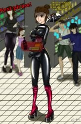 oc eronsfw kinky pervert_female humillation exposed exibitionism latex latex_clothing latex_suit latex_bodysuit latex_skinsuit high_heel_boots high_heels rubber rubber_suit rubber_clothing black_latex brown_hair milf latex_corset corset latex_high_heels rubber_boots rubber_bodysuit mother_(lore) mother_and_daughter stuck_in_suit trapped_in_clothing shopping_mall shame forced_smile public_exposure public_humiliation public_indecency predicament taking_picture pointing_at_another fetish_wear vulgarity boobs tight_clothing tight_suit