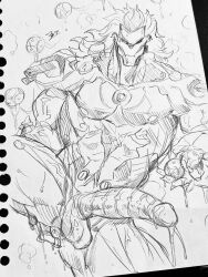 anal_insertion balls banyue_(zenless_zone_zero) baoding_balls bara big_penis boner erection fumimimimidory humanoid lion lion_humanoid long_hair machine male male_only monochrome muscles muscular nude penis robot robot_anthro robot_humanoid solo solo_male spread_legs traditional_media_(artwork) zenless_zone_zero