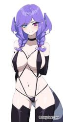 1girls 2d 2d_(artwork) 2d_artwork adult adult_female alternate_version_at_source alternate_version_available arm_behind_back ass_visible_through_thighs bare_belly bare_chest bare_hips bare_midriff bare_navel bare_shoulders bare_skin belly belly_button big_boobs big_breasts bikini bikini_bottom bikini_top black_bikini black_bikini_bottom black_bikini_top black_choker black_elbow_gloves black_gloves black_legwear black_long_gloves black_micro_bikini black_stockings black_string_bikini black_swimsuit black_swimwear black_thigh_highs black_thighhighs blue-eyed_female blue_eyes braid braided_hair braided_twintails braids breasts busty busty_female busty_girl choker cleavage collarbone curvy curvy_body curvy_female curvy_figure curvy_hips dayyo_(daydarion/day-chan) digital digital_art digital_drawing digital_drawing_(artwork) digital_media digital_media_(artwork) drawing elbow_gloves elbows exposed_belly exposed_chest exposed_hips exposed_midriff exposed_navel exposed_shoulders exposed_skin eyebrows_visible_through_hair female female_focus female_only gloves groin hair_between_eyes halterneck hand_behind_back hand_on_arm hand_on_own_arm head_tilt hourglass_figure inframammary_fold inguinal_crease inguinal_ligament large_boobs large_breasts lean_figure legwear long_gloves long_hair looking_at_viewer mature mature_female micro_bikini midriff more_at_source narrow_waist navel nijisanji nijisanji_en nipple_bulge purple-eyed_female purple-haired_female purple_eyes purple_hair revealing_clothes selen_tatsuki shoulders simple_background skindentation slender_body slender_waist slim_female slim_waist small_bikini solo standing stockings string_bikini swimsuit swimwear tail thick_thighs thigh_gap thigh_highs thighhighs thighs thong_bikini tilted_head touching_arm twin_braids twintails twintails_(hairstyle) upper_body virtual_youtuber vtuber vtuberfanart white_background wide_hips youtuber youtuber_girl