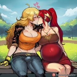 futanari futanari_only futa futa_only breasts patreon penis girly balls self_upload ai_generated highres high_resolution stable_diffusion dickgirl huge_breasts huge_boobs huge_ass huge_cock huge_balls huge_butt huge_thighs huge_penis huge_testicles medium_breasts medium_penis medium_ass sexy horny cock worship futa_sans_pussy muscular 1futa girl waifu_diffusion waifu anime anime_style hentai 1girl boobs curvaceous curvaceous_figure curvaceous_female curvaceous_body female female_focus shiny vagina voluptuous voluptuous_female big_breasts big_ass fit_female hourglass_figure pussy clitoris ai_assisted uncensored caption dialogue comic comic_page manga manga_page text text_bubble speech_bubble story 1girls sigabelle pyrrha_nikos redhead yang_xiao_long rwby futa_on_female futa_with_female pregnant kiss