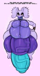 animal_genitalia animal_penis anthro balls belly big_balls big_belly big_moobs big_penis bodily_fluids choker ellipsis english_text equine_genitalia equine_penis exclamation_point generation_6_pokemon genitals goodra half-closed_eyes half-erect hi_res huge_balls huge_belly huge_penis hyper hyper_balls hyper_genitalia hyper_penis jewelry latluxlula looking_at_viewer male moobs narrowed_eyes necklace nintendo nude obese obese_anthro obese_male open_mouth overweight overweight_anthro overweight_male penis pokemon pokemon_(species) profanity red_eyes solo sweat text