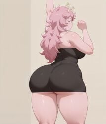 ai_generated ashido_mina_time-skip ass ass_focus big_ass big_breasts boobs breasts curvaceous curvy curvy_figure dress legs mina_ashido mina_ashido_time-skip my_hero_academia pink_hair pink_skinned_female pinup rrr6561 small_waist thick_ass thick_thighs