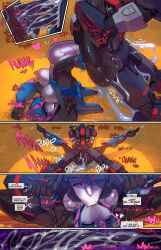 1boy 1girls 2_penises anal anal_insertion anal_penetration anal_sex arcee arcee_(prime) bare_arms bare_legs bare_shoulders bare_thighs big_breasts big_penis blush clanker clothed clothing color comic comic_page cum cum_drip cum_in_ass cum_in_pussy cum_inside cumming cumming_while_penetrating embarrassed english_text female fred_perry hand_on_penis hi_res huge_cock imminent_sex jack_darby large_breasts looking_pleasured male male/female male_penetrating massive_penis moaning orgasm orgasm_face page_12 penetration penile_penetration penis_in_pussy pleasure_face pussy pussy_juice robot robot_boy robot_girl robot_humanoid robot_joints robotic_arm sex standing stomach_bulge text text_bubble thick_thighs train transformers transformers_prime vaginal_penetration wet wet_pussy