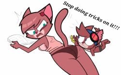 1boy 1girls age_difference angry angry_expression angry_face anthro anthro_female anthro_male anthro_only ass ass_visible_through_clothes baggy_shirt blue_eyes briefs_only butt_crack cat cat_boy cat_ears cat_girl cat_humanoid cat_tail catboy catgirl cub delia_(ajmarekart) domestic_cat ear_piercing english english_text eyelashes eyewear eyewear_on_head fang fangs felid feline feline_humanoid felis female fur furry furry_female furry_male furry_only goggles goggles_on_head green_eyes half-dressed larger_female laying_on_stomach looking_at_partner looking_back male male_cub mammal mature_anthro mature_female medium_breasts milf mother mother_and_child mother_and_son murphy_(ajmarekart) murphy_and_mitzi nipple_outline no_bra no_pants no_sex older_female older_female_and_younger_male open_mouth panties panties_only parent parent_and_child parent_and_son partially_clothed plump_ass reference_image see-through see-through_clothing see-through_panties shirt sideboob size_difference skateboard sketchintheshade smaller_male son tail tail_motion tail_up tank_top text thighs underwear whiskers wince young young_anthro young_male younger_male