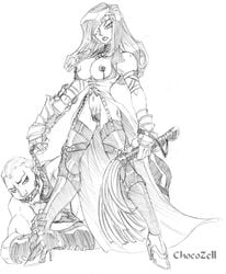 adelbert_steiner beatrix_(final_fantasy) chocozell final_fantasy final_fantasy_ix malesub straight_hair tagme