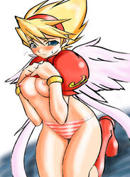 blush breasts breath_of_fire breath_of_fire_iii clothing nina_(breath_of_fire_iii) panties small_breasts underwear wings