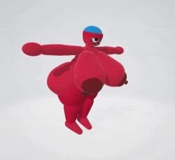 1futa 3d animated anus balls big_breasts breasts dandy's_world futanari gigi_(dandy's_world) overweight overweight_futa paint_3d red_body small_penis solo solo_futa sultryscribz tagme