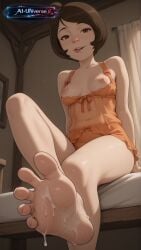 18yo after_footjob ai_generated aiuniverse56 avatar_the_last_airbender breasts breasts_out brown_eyes brown_hair cartoon cum_on_feet cum_on_foot cum_on_soles feet_fetish feet_focus foot_fetish foot_focus hair_bun jinora lingerie short_hair small_breasts spread_toes stable_diffusion the_legend_of_korra tongue tongue_out translucent_clothing transparent_clothing underwear