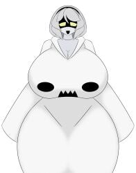 1girl 1girls baggy_clothing baggy_shirt big_breasts big_tits blank_background breasts breasts_bigger_than_head delete_alliance dress female female_focus female_only giant_breasts giant_tits gigantic_breasts gigantic_tits huge_breasts huge_tits large_breasts large_tits long_hair looking_at_viewer massive_breasts massive_tits murder_drones serial_designation_v solo solo_female solo_focus tits tits_bigger_than_head v_(murder_drones) voluptuous voluptuous_body voluptuous_female white_background white_dress white_hair