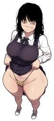 1girls ass_visible_from_the_front black_hair camel_toe cameltoe chainsaw_man disinterested dress dress_lift freshnsfw huge_ass huge_breasts huge_thighs leopard_print leopard_print_panties lifting_skirt nipple_bulge nipples nipples_visible_through_clothing pussy pussy_lips red_eyes scar scar_on_face skirt skirt_lift skirt_lifted_by_self thick_hips thick_thighs thighs_bigger_than_head thighs_together wide_hips wide_thighs yoru_(chainsaw_man)