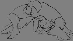 1boy animated ass big_balls big_penis big_testicles bouncing_balls bouncing_penis feet femboy kid_icarus male male_only monochrome nude penis pit_(kid_icarus) testicles theboogie wings wip