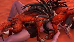 2026 3d bare_breasts elf elf_ears felhunter female knotted_penis night_elf pointed_ears sex torn_clothes unconscious white_hair world_of_warcraft