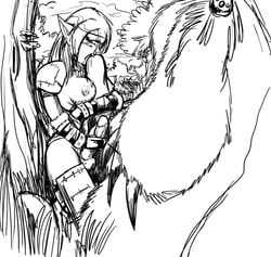 blizzard_entertainment breasts female futanari intersex moonkin night_elf sketch troll_(warcraft) troll_female warcraft world_of_warcraft