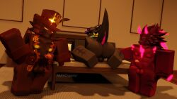 3d bandana bedroom erection fat_ass gay gootraxian kaiju_paradise manic_(kaiju_paradise) murrcrawler muscular nightcrawler_(kaiju_paradise) orgy roblox roblox_game robloxian steamcrawler_(kaiju_paradise) text watermark