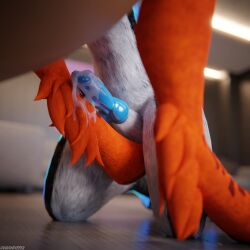 1:1 3d_(artwork) absurd_res animal_genitalia animal_penis anthro anthro_on_anthro balls biped black_body black_claws black_fur blender_(artwork) blender_cycles blue_body blue_fur bodily_fluids canid canine canine_genitalia canine_penis canis chair claws clothing cum cum_drip cum_dripping_from_penis cum_inside cum_on_feet cum_on_knot cum_on_leg cum_on_penis cumshot depth_of_field digital_media_(artwork) dominant dragonplayer dragonplayer_(character) dripping duo ejaculation erection feet fellatio foot_fetish foot_on_balls foot_play footjob forced forced_fellatio forced_oral fox fur furniture genital_fluids genitals grey_body grey_fur hair hi_res inside kneeling knot looking_down_at_partner male male/male mammal multicolored_body on_chair oral orange_body orange_fur orange_penis orgasm penile penis penis_in_mouth phoenixaiden red_body red_fur reflection restraints rexouium sex sitting sitting_on_chair slim slim_anthro slim_male slim_sub submissive submissive_male tail white_body white_fur wings yellow_body yellow_fur