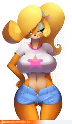 coco bandicoot from crash (series) by don ko