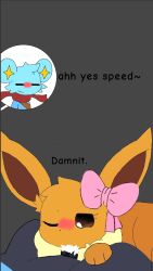 animal_genitalia blowjob blue_fur brown_eyes brown_fur canine_penis cum cum_in_mouth cum_inside eevee eeveelution eeveelution_squad femboy feral feral_on_feral gay generation_1_pokemon generation_4_pokemon male/male pokemon pokemon_(species) shinx sigma_rizz speed_(eeveelution_squad) trace_(eeveelution_squad)