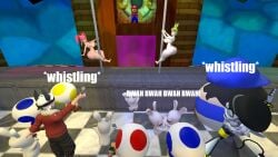 3d 3d_(artwork) dialogue garry's_mod gmod kaibernation kaizo_(smg4) melony_(smg4) n_(murder_drones) rabbid saiko_bichitaru_(smg4) smg4 tagme text toad_(mario)