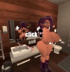 3d 3d_(artwork) big_ass big_breast desti_(smg4) garry's_mod gmod kaibernation mirror mirror_selfie naked naked_female nude nude_female onomatopoeia selfie smg4 tagme text