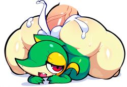 ai_generated anthro ass ass_up big_ass big_butt blush bodily_fluids breasts cum cum_inside cum_on_ass cum_on_butt disembodied_penis duo erection female female_focus female_penetrated generation_5_pokemon genital_fluids genitals green_body half-closed_eyes hellsonger hi_res huge_ass huge_butt human human_on_anthro humanoid_genitalia humanoid_penis interspecies male male/female male_penetrating male_penetrating_female mammal nintendo nude open_mouth penetration penis pokemon pokemon_(species) red_eyes scalie sex short_stack simple_background snivy solo_focus thick_thighs vein white_background wide_hips