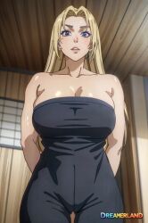 ai_generated anime_style big_breasts blonde_hair fantasy jujutsu_kaisen long_hair provocative yuki_tsukumo