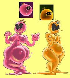 2girls alternate_form breasts female female_only humanoid mario_(series) multiple_girls nintendo princess_daisy princess_daisy_(wubba) princess_peach princess_peach_(wubba) ratgoosart slime slime_girl super_mario_bros._wonder tagme wubba