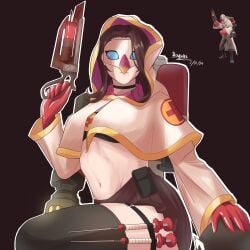 1girls female female_only femmedic haysuke(artist) medic medic_(team_fortress_2) rule_63 solo solo_female solo_focus team_fortress_2 thighhighs