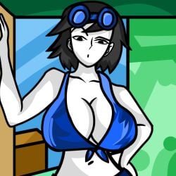 breasts female incredibox large_breasts looking_at_viewer polo_(incredibox) rule_63 swimsuit tagme