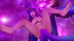 3d animated caitlyn_kiramman feet foot_fetish league_of_legends mp4 no_sound soles stomach_bulge tagme video